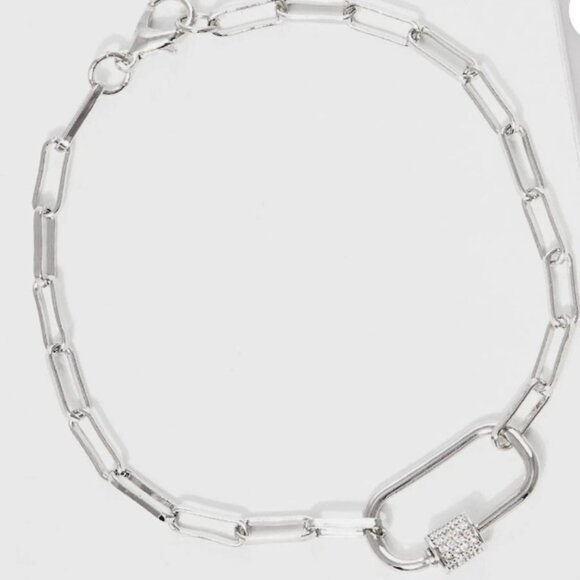 Women Paperclip bracelet for Women Dipped/Oval Link Paperclip Bracelet - Silver - Picture 1 of 2